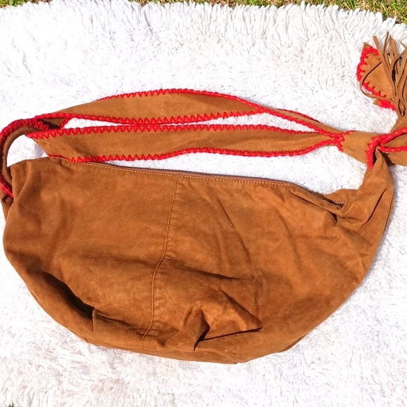 Nine West Suede Hobo Bag with Matching Coin Purse - Picture 1 of 6